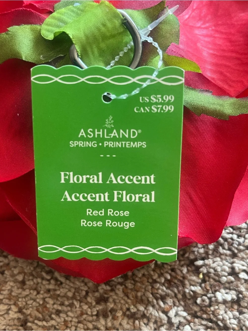 Ashland floral accent assorted roses, red, purple Pink and coral.